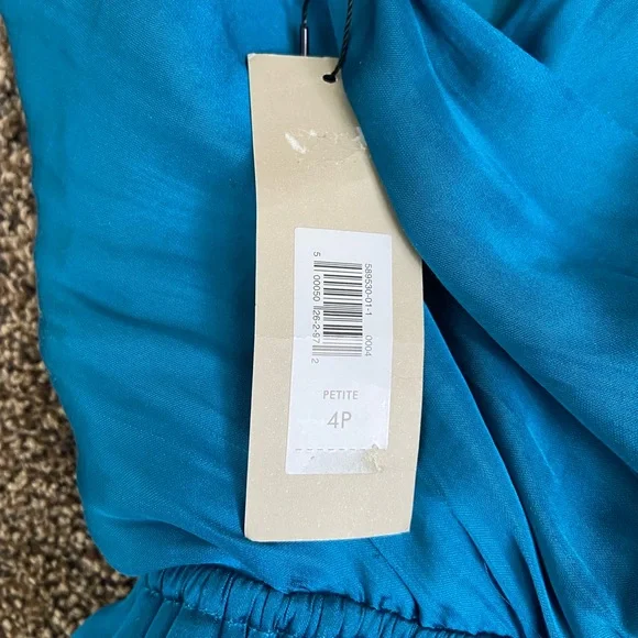 NWT Banana Republic PETITE SATIN WIDE-LEG CROPPED JUMPSUIT Size 4P - Picture 3 of 7